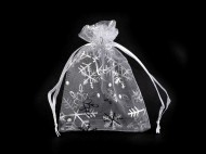 Vnon drkov pytlk vloky 9x12 cm organza 1 bl stbrn, 10 ks - zvtit obrzek