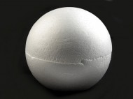 Polystyrenov koule dvoudln dut 19,5 cm bl, 1 ks - zvtit obrzek