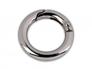 Karabina kulat na kabelky / krouek na kle 18 mm 1 nikl, 1 ks - zvtit obrzek