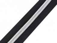 Zip spirlov se stbrnmi zoubky No 10 metr ern, 1 m - zvtit obrzek