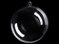 Plastov koule 10 cm dvoudln transparent, 1 ks - zvtit obrzek