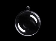 Plastov koule 7 cm dvoudln transparent, 5 ks - zvtit obrzek