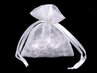 Drkov pytlk s kovovm leskem 8x10,5 cm organza shine 1 bl, 10 ks - zvtit obrzek
