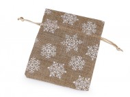 Vnon drkov pytlk vloky s glitry 10x13 cm imitace juty
