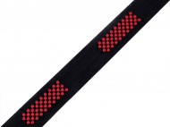 Plastov zapnn 3D / imitace suchho zipu e 20 mm erven ern, 1 m - zvtit obrzek