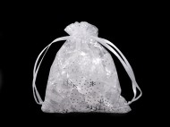 Vnon drkov pytlk vloky 9x11 cm organza bl stbrn, 100 ks - zvtit obrzek