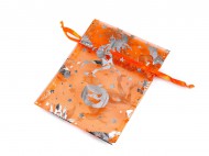 Drkov pytlk arodjnice / Halloween 13x18 cm organza 1 oranov, 10 ks - zvtit obrzek