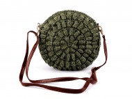 Hkovan kabelka z rafie - lka se zipem crossbody 25 cm