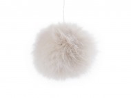 Koeinov bambule s poutkem 4,5 cm 1 Off White, 10 ks - zvtit obrzek