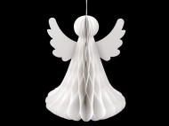 Paprov skldac andl k zaven 32 cm bl, 1 ks - zvtit obrzek