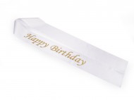 Narozeninov satnov erpa Happy Birthday e 9,5 cm 1 bl zlat, 1 ks - zvtit obrzek