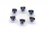 Plastov oi s asami k nalepen 11x15 mm - modr, 30 ks