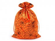 Drkov pytlk pavuina / Halloween 20x31 cm satnov 1 oranov ern, 1 ks - zvtit obrzek