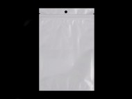 Uzavrateln sek se zvsem 12x18 cm jedna strana prhledn bl transparent, 100 ks - zvtit obrzek
