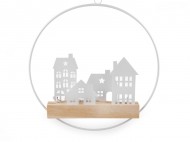 Zvsn kovov svtc dekorace domeky 28 cm