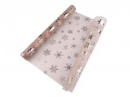 Vnon organza s vlokami e 50 cm 1 bov stbrn, 4.5 m - zvtit obrzek