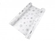 Vnon organza s vlokami e 50 cm 3 bl stbrn, 4.5 m - zvtit obrzek