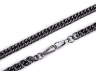 etzek na kabelky s karabinou dlka 120 cm 3 nikl ern, 1 ks - zvtit obrzek