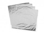 Metalick pltky ke zdoben 14x14 cm 1 stbrn, 1 sada - zvtit obrzek