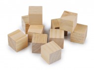 Devn kostka - polotovar k dotvoen 3x3 cm prodn, 10 ks - zvtit obrzek