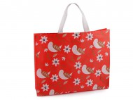 Taka z laminovan netkan textilie s ptky 41x32 cm
